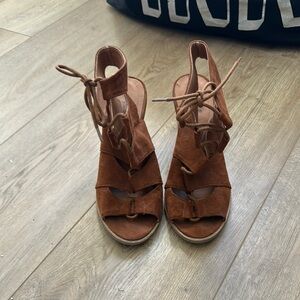 Women's Brown Suede Sandals